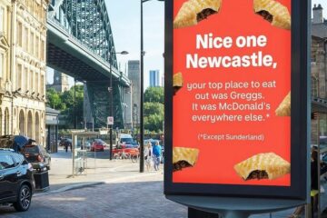 Year in Monzo campaign Newcastle billboard