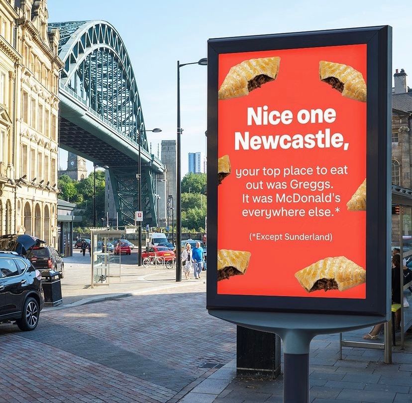 Year in Monzo campaign Newcastle billboard